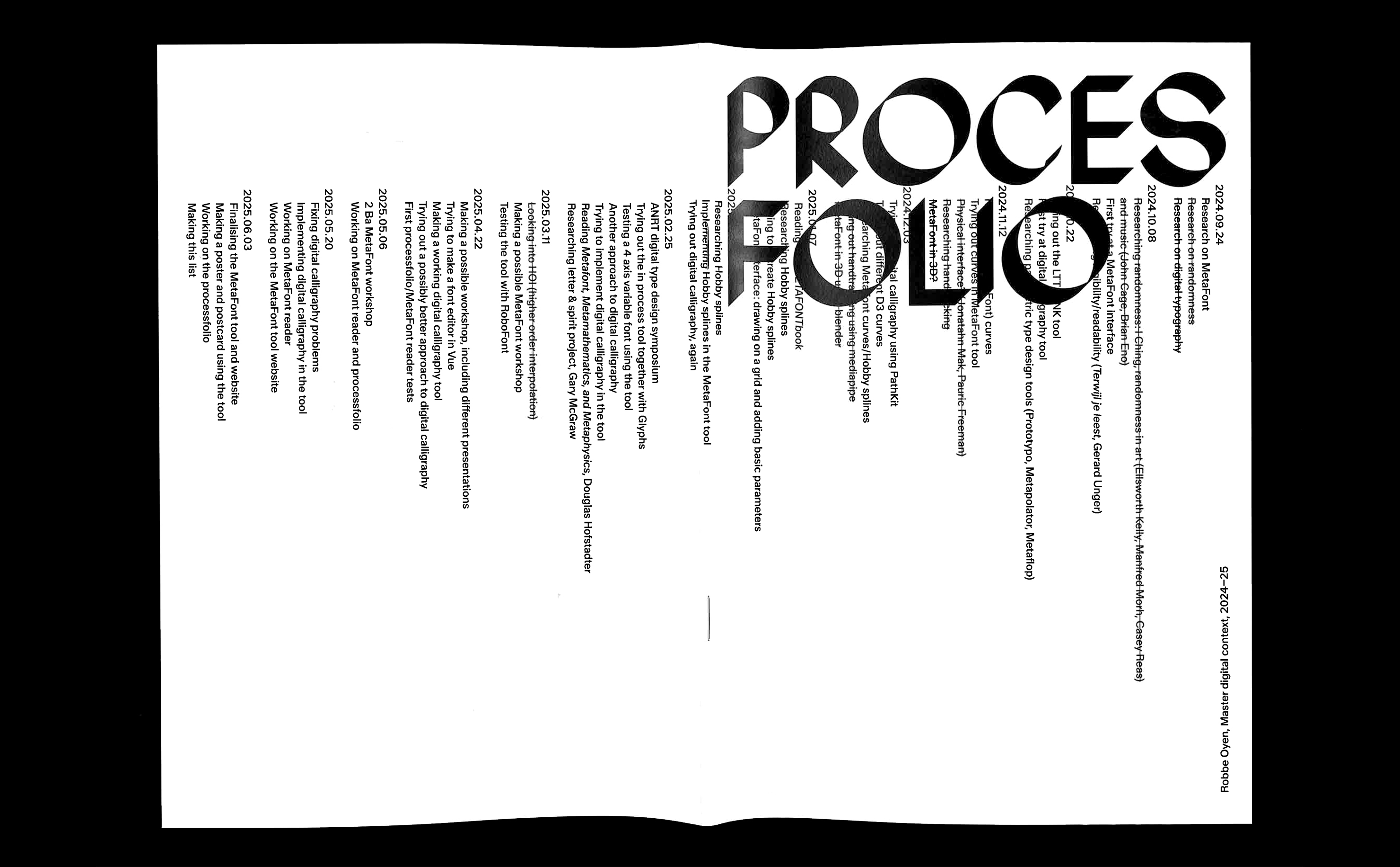 Procesfolio cover and backcover